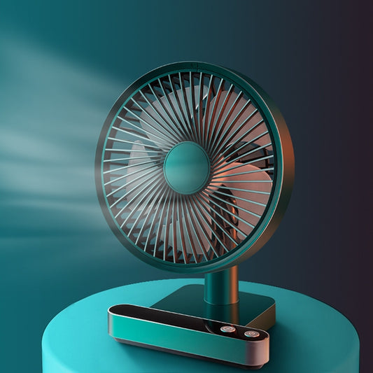 F702 Automatic Shaking Desktop Electric Fan with LED Display (Green) - Electric Fans by PMC Jewellery | Online Shopping South Africa | PMC Jewellery | Buy Now Pay Later Mobicred