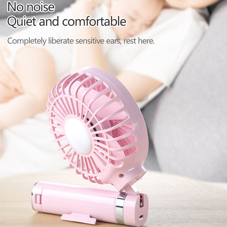 S2 Portable Foldable Handheld Electric Fan, with 3 Speed Control & Night Light (Sky Blue) - Electric Fans by PMC Jewellery | Online Shopping South Africa | PMC Jewellery | Buy Now Pay Later Mobicred