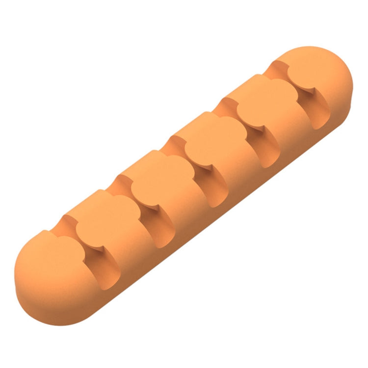ORICO CBS5 Silicone Material Desktop Cable Manager Winder Fixer, Size: 9.6*2*1.2cm(Orange) - free shipping - PMC Jewellery - Order now!