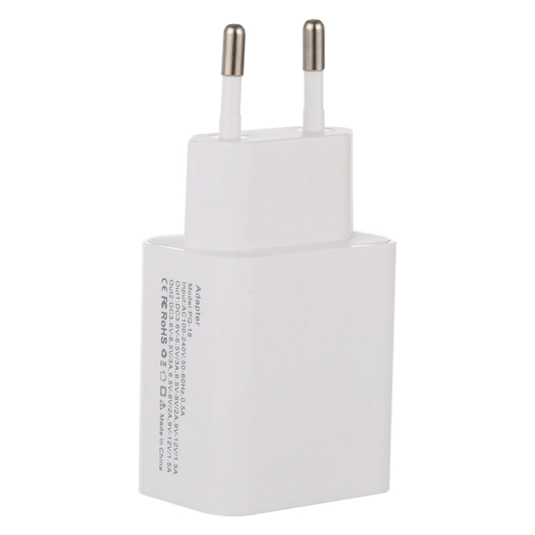 18W Power Adapter Plug Adapter EU Plug - Plug Adaptor by PMC TechLife | Online Shopping South Africa | PMC TechLife | Buy Now Pay Later Mobicred