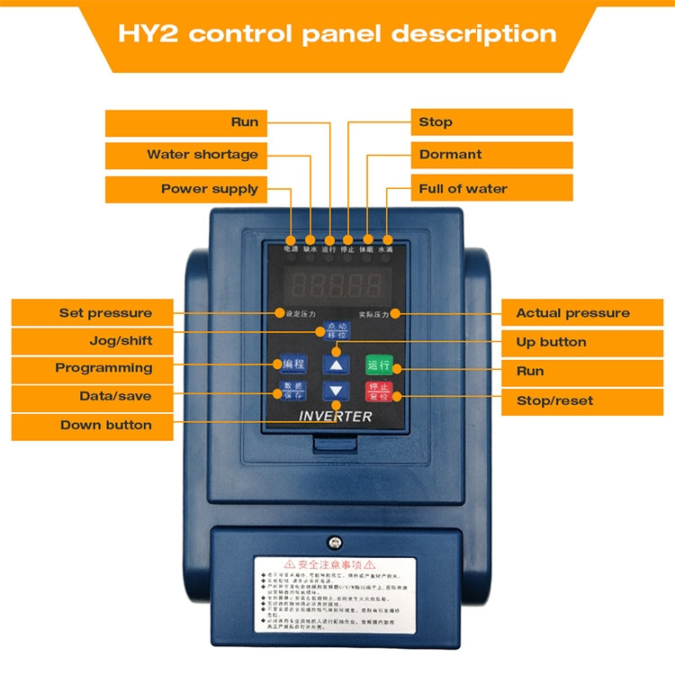 HY2-1500X 1.5KW 220V Single-phase Input Single-phase Output Constant Pressure Water Supply Inverter - Relays by PMC TechLife | Online Shopping South Africa | PMC TechLife