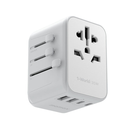 MOMAX 1-World UA9 PD 35W Fast Charger Power Adapter(White) - USB Charger by MOMAX | Online Shopping South Africa | PMC Jewellery | Buy Now Pay Later Mobicred