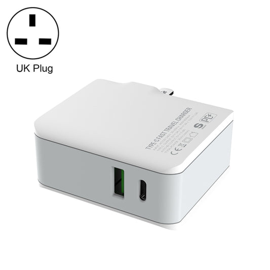 LDNIO A4403C 30W PD + Auto-id Foldable Fast Travel Charger with 1m USB-C / Type-C Cable, UK Plug - USB Charger by LDNIO | Online Shopping South Africa | PMC Jewellery | Buy Now Pay Later Mobicred