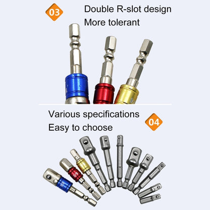 8 PCS/Set Socket Bit Extension Bar Hex Shank Adapter Drill Nut Driver Power Drill Bit, 1/4(65/50/30/25mm), 3/8(65/50mm), 1/2(73/50mm) - Hex Key & Spanner by PMC Jewellery | Online Shopping South Africa | PMC Jewellery