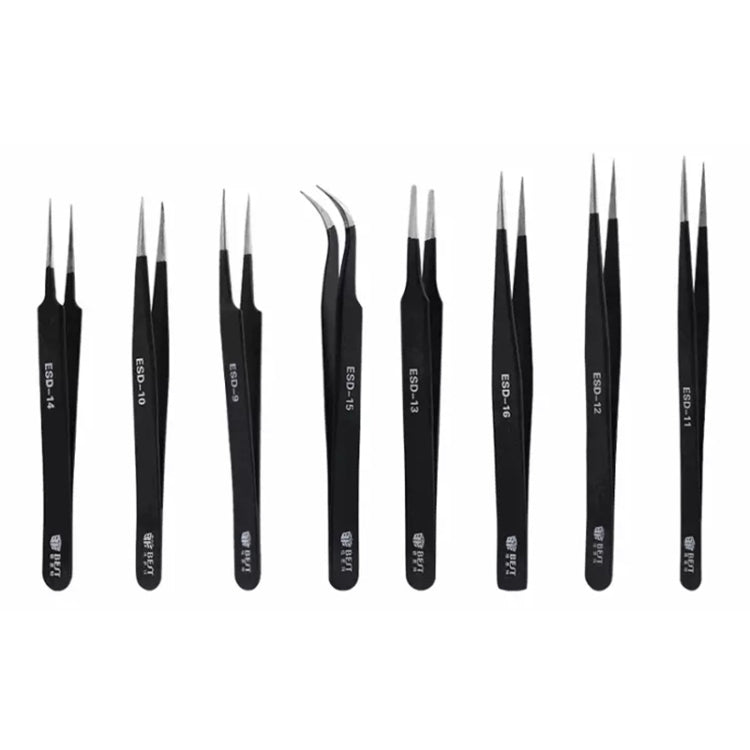 BEST BST-10 Precision Anti-static ESD Stainless Steel Tweezers - free shipping - PMC TechLife - Order now!