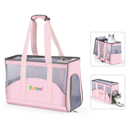 FUNADD Portable Breathable Pet Bag Outdoor Shoulder Tote Bag (Pink) - Pet Bags by FunAdd | Online Shopping South Africa | PMC Jewellery | Buy Now Pay Later Mobicred