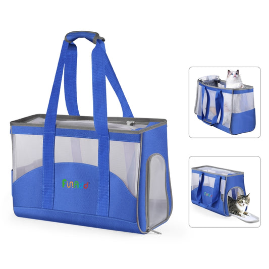 FUNADD Portable Breathable Pet Bag Outdoor Shoulder Tote Bag (Blue) - Pet Bags by FunAdd | Online Shopping South Africa | PMC Jewellery | Buy Now Pay Later Mobicred