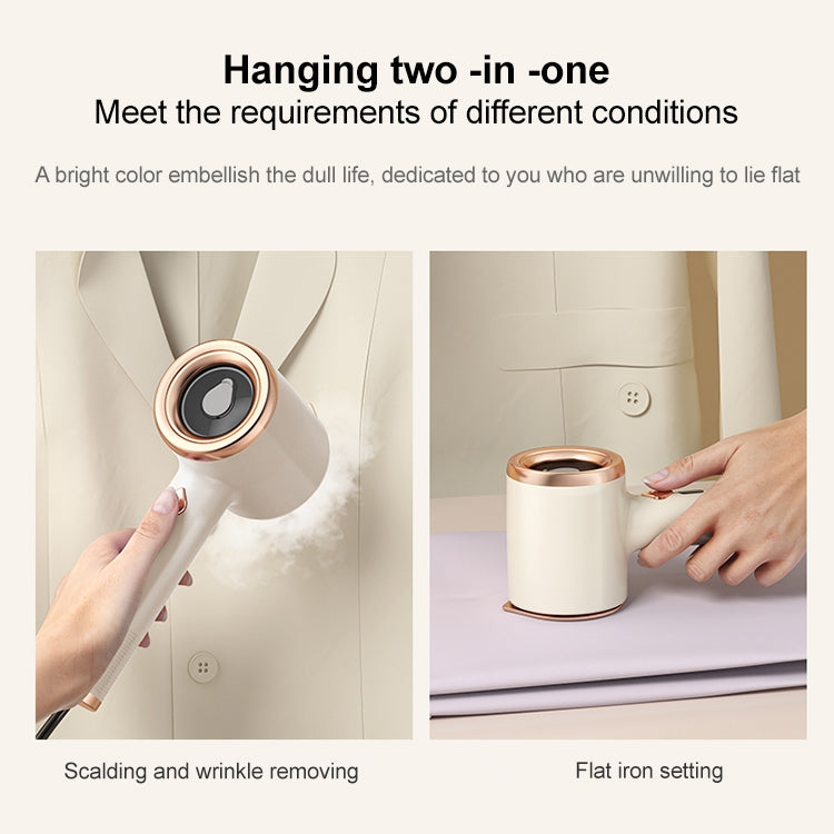 GT-01 33W Handheld Garment Steamer Electric Iron, US Plug(Beige White) - free shipping - PMC TechLife - Order now!
