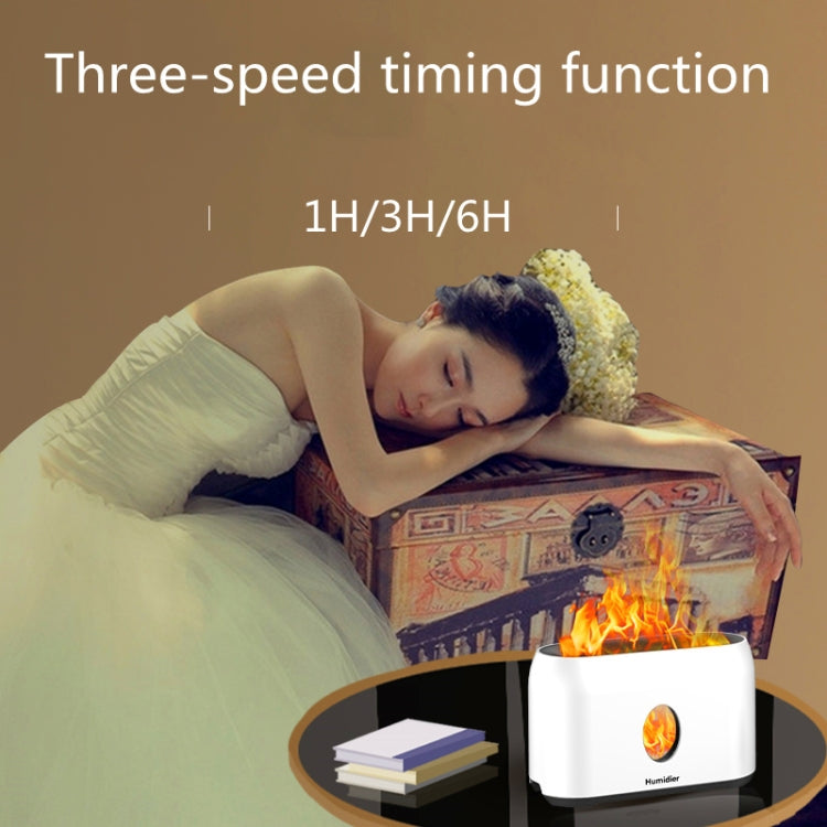 USB Simulation Flame Humidifier (Black) - free shipping - PMC TechLife - Order now!
