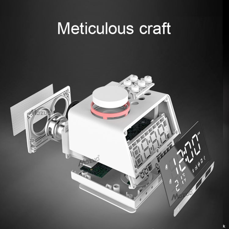 K11 Bluetooth Alarm Clock Speaker Creative Digital Music Clock Display Radio with Dual USB Interface, Support U Disk / TF Card / FM / AUX, UK Plug(White) - Alarm Clocks by PMc TechLife | Online Shopping South Africa | PMc TechLife | Buy Now Pay Later Mobicred