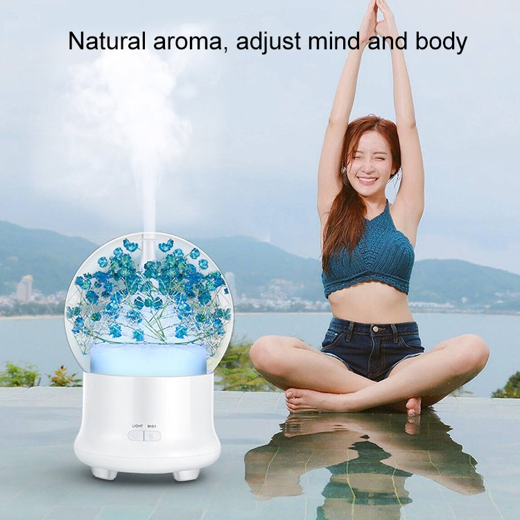 ML-824 100ML Gypsophila Flowers Aromatherapy Diffuser Air Humidifier with Colorful LED Light for Office / Home(Blue) - Air Purifiers & Accessories by PMC TechLife | Online Shopping South Africa | PMC TechLife | Buy Now Pay Later Mobicred