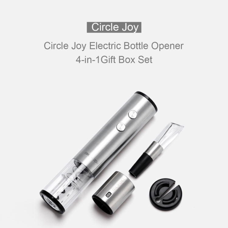 Original Xiaomi Youpin CIRCLE JOY Stainless Steel Dry Battery Electric Bottle Opener  with 4 in 1 Gift Box(Silver) - Openers by Xiaomi | Online Shopping South Africa | PMC Jewellery | Buy Now Pay Later Mobicred