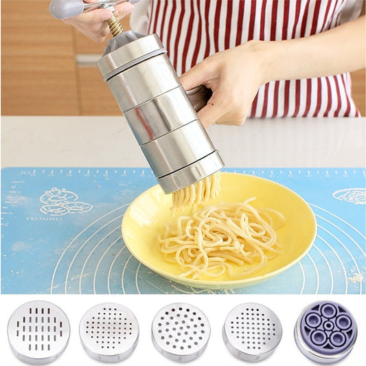 Household Stainless Steel Manual Pasta Machine Hand Pressure Noodle Machine Noodle Maker with 5 Models - Gadgets by PMC Jewellery | Online Shopping South Africa | PMC Jewellery | Buy Now Pay Later Mobicred