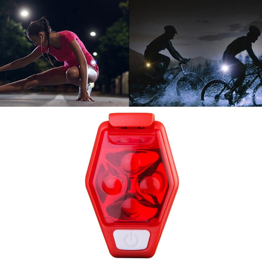 Multifunctional Outdoor Bicycling Running Warning Light Bicycle Taillight LED Back Clip Light(Red) - Taillights by PMC Jewellery | Online Shopping South Africa | PMC Jewellery | Buy Now Pay Later Mobicred