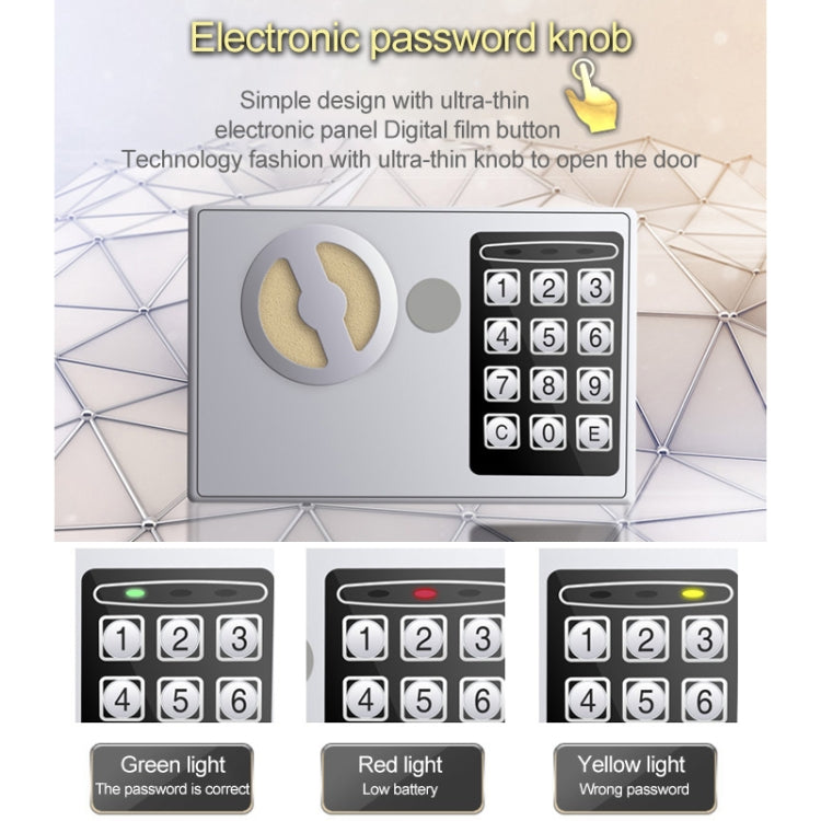 17E Home Mini Electronic Security Lock Box Wall Cabinet Safety Box without Coin-operated Function(Red) - Safety Box by PMc TechLife | Online Shopping South Africa | PMc TechLife | Buy Now Pay Later Mobicred