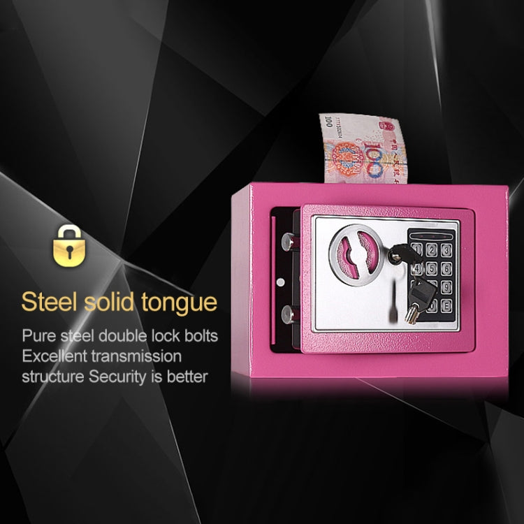 17E Home Mini Electronic Security Lock Box Wall Cabinet Safety Box with Coin-operated Function(Champagne Gold) - Safety Box by PMc TechLife | Online Shopping South Africa | PMc TechLife | Buy Now Pay Later Mobicred