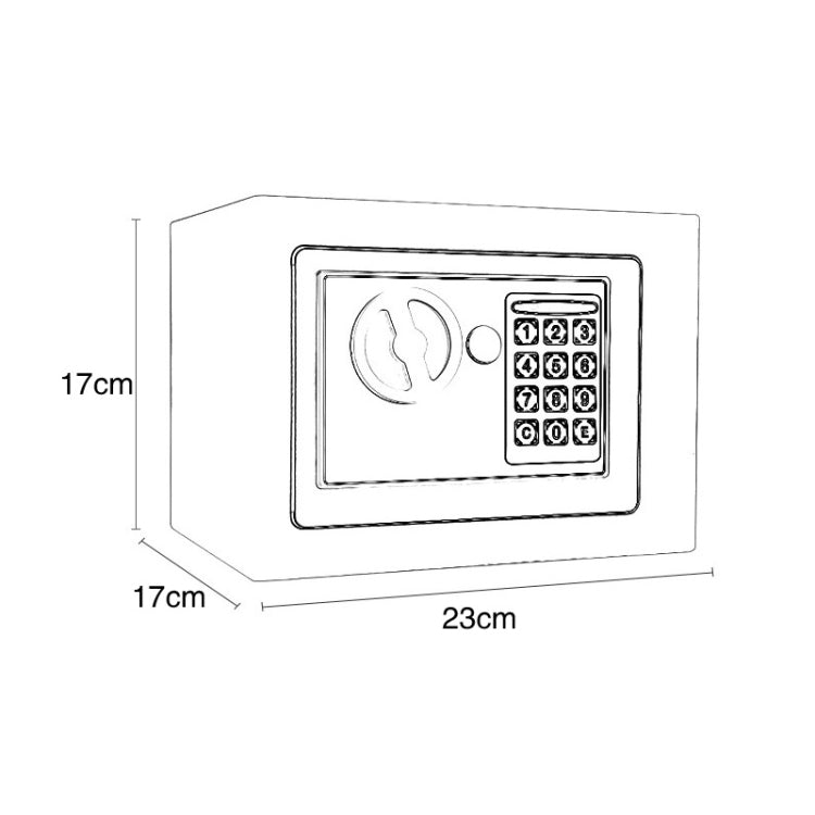 17E Home Mini Electronic Security Lock Box Wall Cabinet Safety Box with Coin-operated Function(White) - Safety Box by PMc TechLife | Online Shopping South Africa | PMc TechLife | Buy Now Pay Later Mobicred