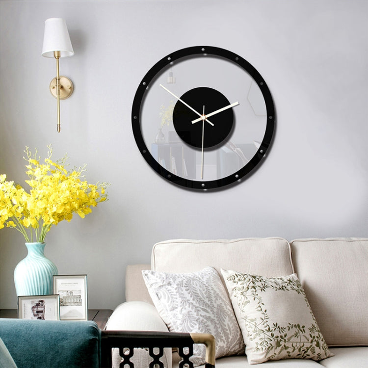 TM011 B Round Wooden Dial Transparent Acrylic Mute Wall Clock - Wall Clock by PMc TechLife | Online Shopping South Africa | PMc TechLife | Buy Now Pay Later Mobicred