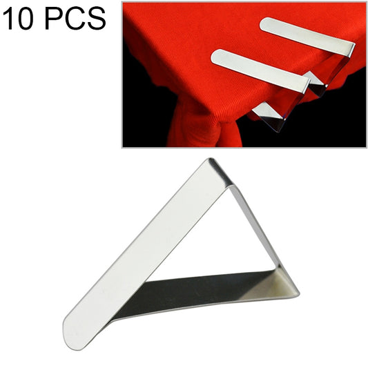 10 PCS Stainless Steel Tablecloth Clip Adjustable Triangle Clamp Holder - Food Clips & Clips by PMC Jewellery | Online Shopping South Africa | PMC Jewellery | Buy Now Pay Later Mobicred