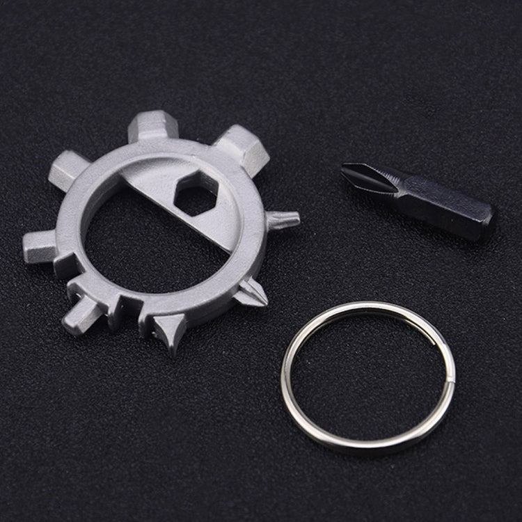 Multi-function Portable Outdoor Key Chain Screwdriver Bicycle Repair Tools(Silver) - Emergency Tools by PMC TechLife | Online Shopping South Africa | PMC TechLife | Buy Now Pay Later Mobicred