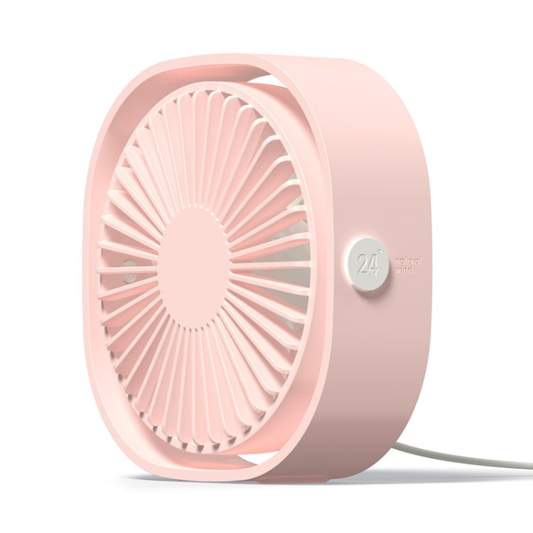 360 Degree Rotation  Wind 3 Speeds Mini USB Desktop Fan (Pink) - Electric Fans by PMC Jewellery | Online Shopping South Africa | PMC Jewellery | Buy Now Pay Later Mobicred