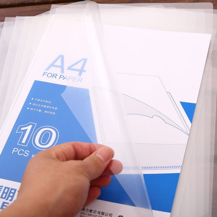 10 PCS Deli Transparent Single Page A4 Folder, Size: 32.1*30.7cm - File Folder by Deli | Online Shopping South Africa | PMC TechLife | Buy Now Pay Later Mobicred