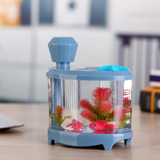 460ML Fish Tank Style Ultrasonic Aromatherapy Air Purifier Humidifier USB Atomizer with LED Night Light(Blue) - Air Purifiers & Accessories by PMC Jewellery | Online Shopping South Africa | PMC Jewellery | Buy Now Pay Later Mobicred