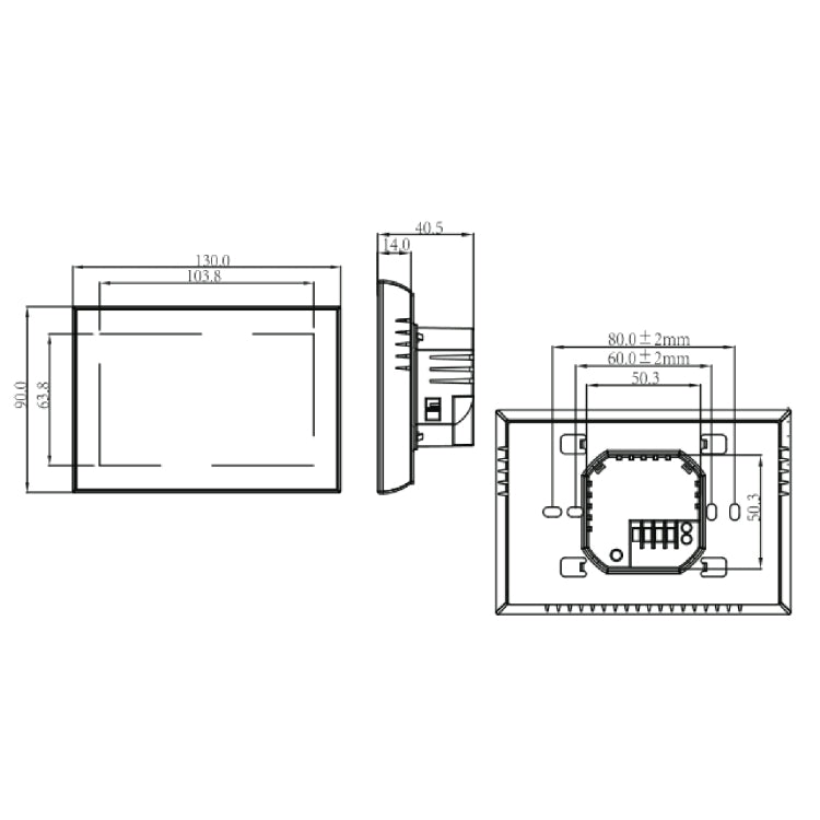 BHT-8000-GALW-SS Brushed Stainless Steel Mirror Control Water Heating Energy-saving and Environmentally-friendly Smart Home Negative Display LCD Screen Round Room Thermostat with WiFi - Thermostat & Thermometer by PMC Jewellery | Online Shopping South Africa | PMC Jewellery | Buy Now Pay Later Mobicred