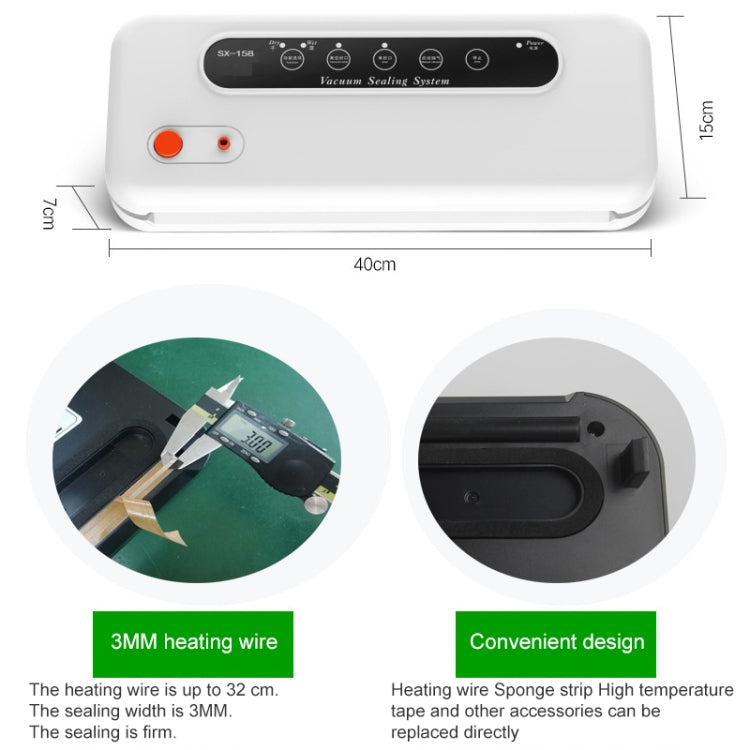 Household Commercial Food Vacuum Plastic Packaging Machine Sealer Closer Machine, EU Plug (Black) - Preservation Supplies by PMc TechLife | Online Shopping South Africa | PMc TechLife | Buy Now Pay Later Mobicred