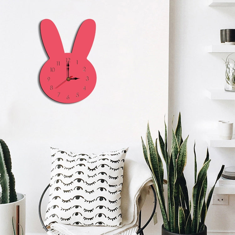 Rabbit Pattern Creative Living Room Decorative Wall Clock (Pink) - free shipping - PMc TechLife - Order now!
