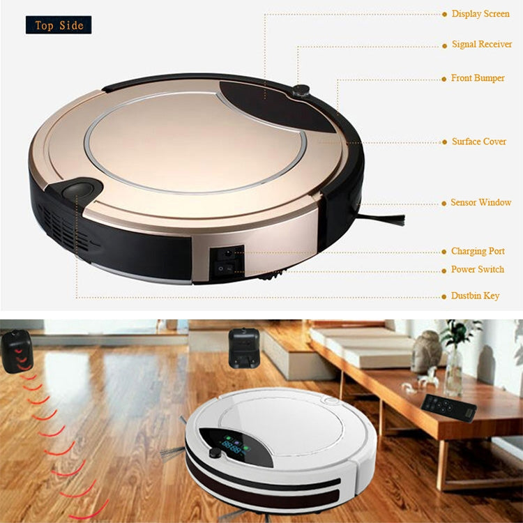TOCOOL TC-450 Smart Vacuum Cleaner Touch Display Household Sweeping Cleaning Robot with Remote Control(Black) - free shipping - PMC TechLife - Order now!