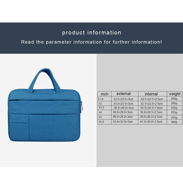 Universal Multiple Pockets Wearable Oxford Cloth Soft Portable Leisurely Handle Laptop Tablet Bag, For 13.3 inch and Below Macbook, Samsung, Lenovo, Sony, DELL Alienware, CHUWI, ASUS, HP (Blue) - 13.3 inch by PMC Jewellery | Online Shopping South Africa | PMC Jewellery | Buy Now Pay Later Mobicred