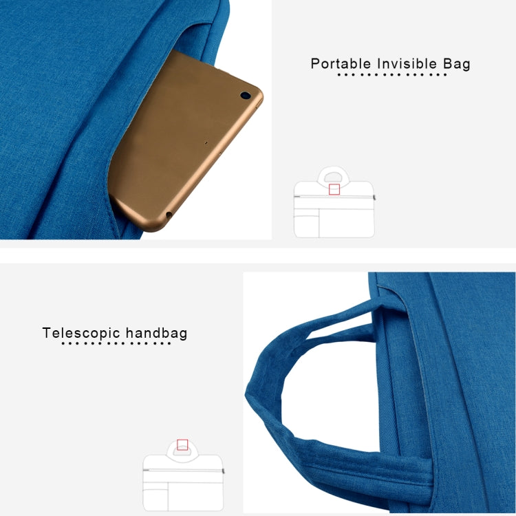 Universal Multiple Pockets Wearable Oxford Cloth Soft Portable Leisurely Handle Laptop Tablet Bag, For 14 inch and Below Macbook, Samsung, Lenovo, Sony, DELL Alienware, CHUWI, ASUS, HP (navy) - 15 inch by PMC Jewellery | Online Shopping South Africa | PMC Jewellery | Buy Now Pay Later Mobicred