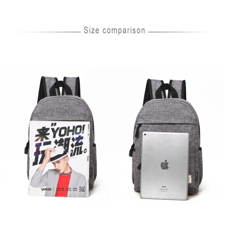Universal Multi-Function Canvas Cloth Laptop Computer Shoulders Backpack Students Bag for 13-15 inch, Size: 36x25x10cm(Black) - Backpack by PMC Jewellery | Online Shopping South Africa | PMC Jewellery | Buy Now Pay Later Mobicred