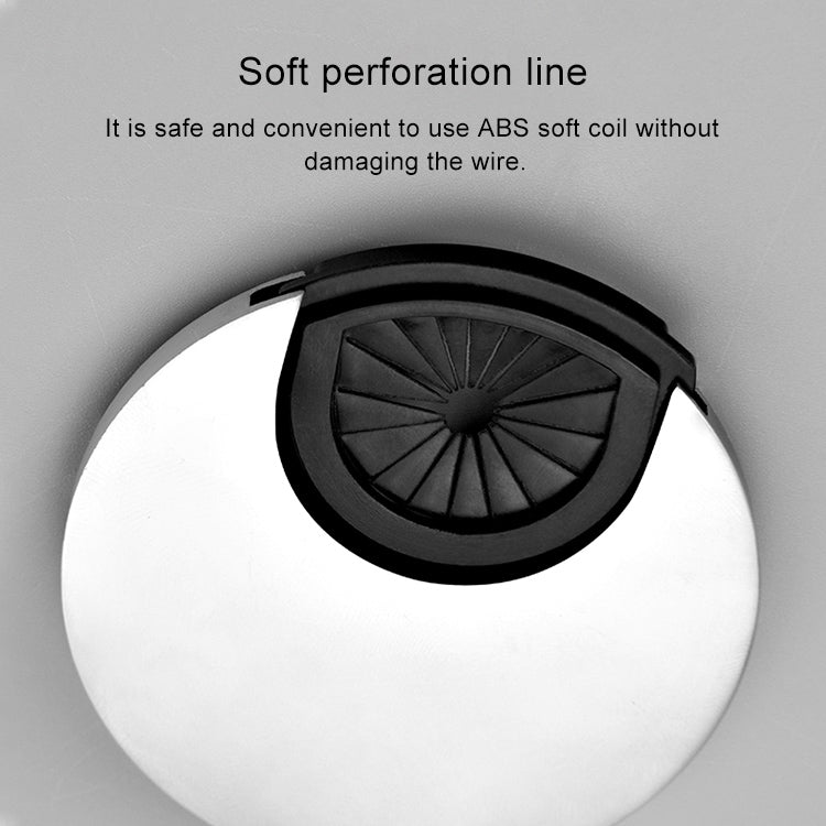 2 PCS Desk Computer Desktop Zinc Alloy Round Threading Box Hole Cover, Hole Diameter: 50mm  (Matte Black) - Furniture Accessories by PMC TechLife | Online Shopping South Africa | PMC TechLife