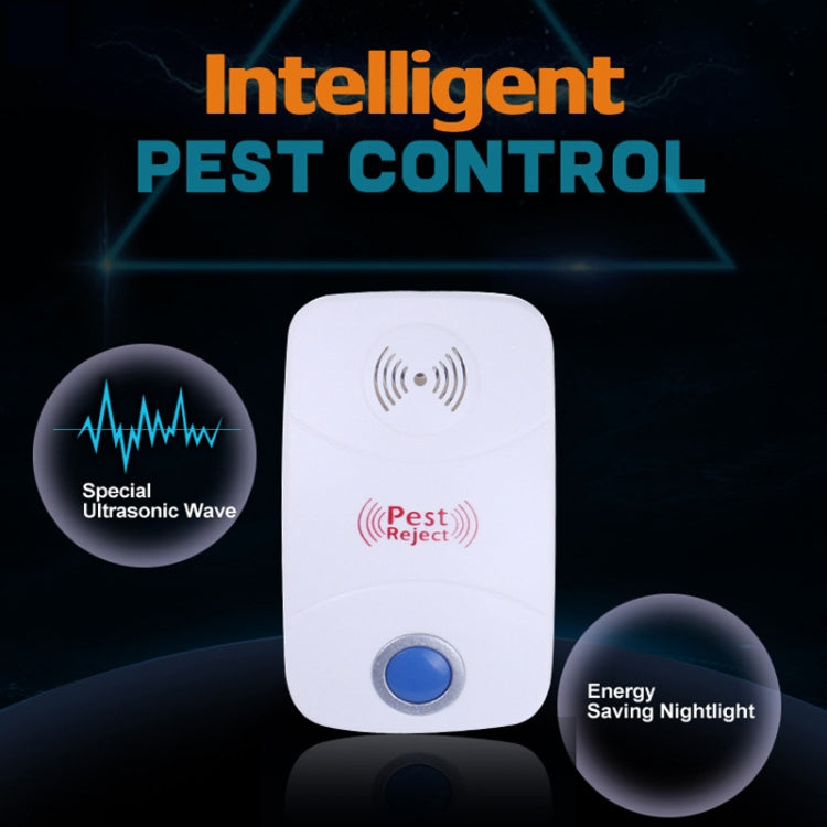 Electronic Ultrasonic Mosquito Rat Pest Control Repeller with LED Light, US Plug, AC90V-250V(White) - Repellents by PMC TechLife | Online Shopping South Africa | PMC TechLife | Buy Now Pay Later Mobicred