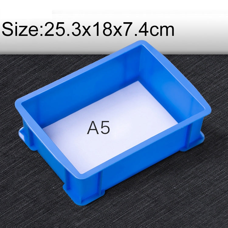 Thick Multi-function Material Box Brand New Flat Plastic Parts Box Tool Box, Size: 25.3cm x 18cm x 7.4cm(Blue) - Storage Bags & Boxes by PMC TechLife | Online Shopping South Africa | PMC TechLife | Buy Now Pay Later Mobicred