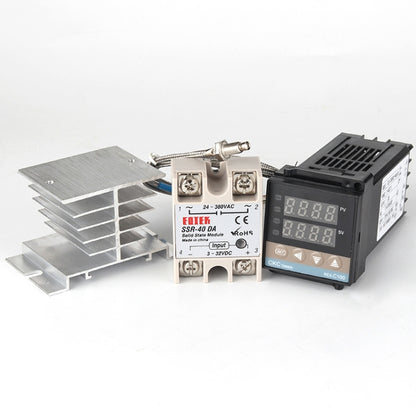 2700W REX-C100 Thermostat + Heat Sink + Thermocouple + SSR-25 DA Solid State Module Intelligent Temperature Control Kit - Components Kits by PMC Jewellery | Online Shopping South Africa | PMC Jewellery | Buy Now Pay Later Mobicred