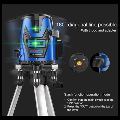 MBOOS Green Light 3 Line Outdoor Laser Level Instrument with Anti-drop Plastic Box & 1m Tripod - Laser Rangefinder by PMC Jewellery | Online Shopping South Africa | PMC Jewellery | Buy Now Pay Later Mobicred