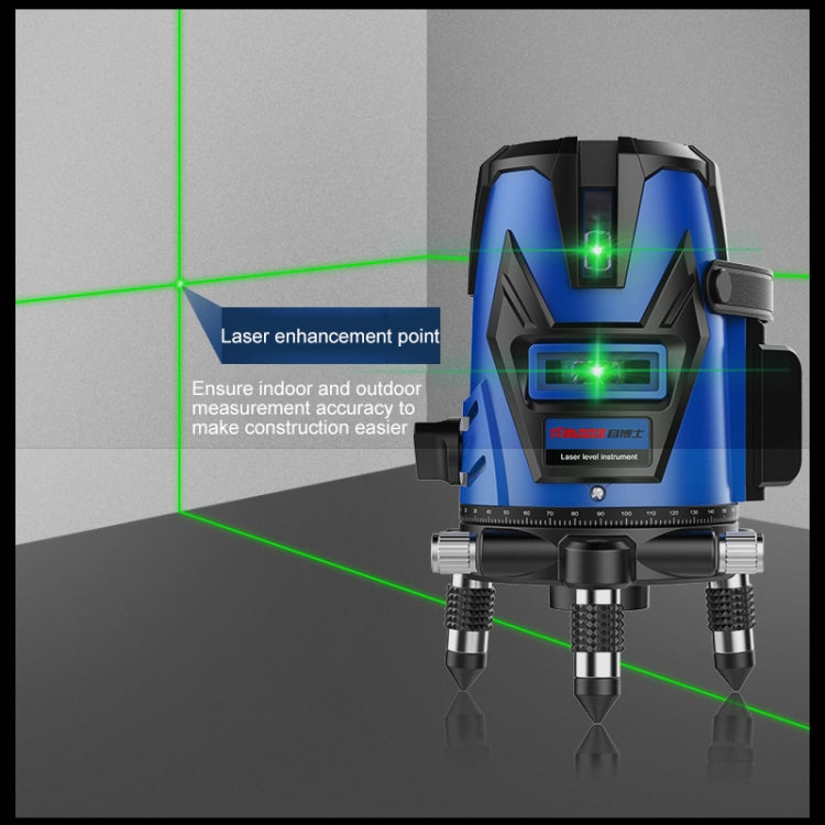 MBOOS Green Light 3 Line Outdoor Laser Level Instrument with Anti-drop Plastic Box & 1m Tripod - Laser Rangefinder by PMC Jewellery | Online Shopping South Africa | PMC Jewellery | Buy Now Pay Later Mobicred