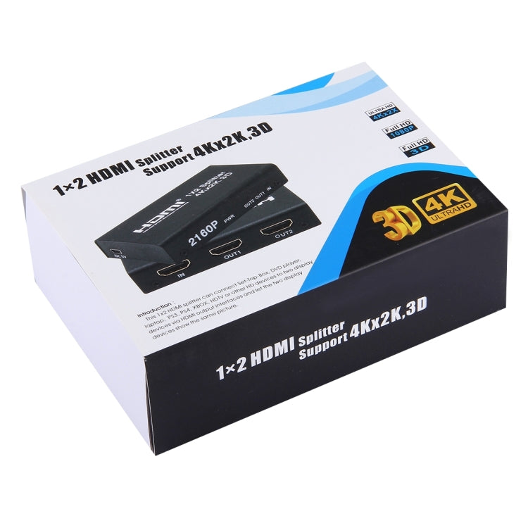 Mini HDMI 1x2 2160P Switch Splitter, Support 4Kx2K, 3D - Splitter by PMC Jewellery | Online Shopping South Africa | PMC Jewellery | Buy Now Pay Later Mobicred