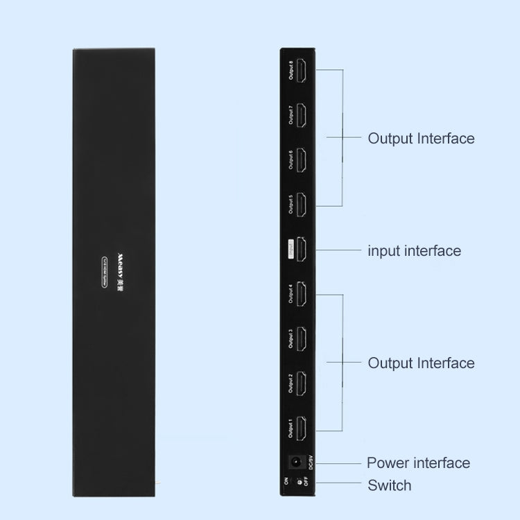 Measy SPH108 1 to 8 4K HDMI 1080P Simultaneous Display Splitter, US Plug - free shipping - PMC Jewellery - Order now!