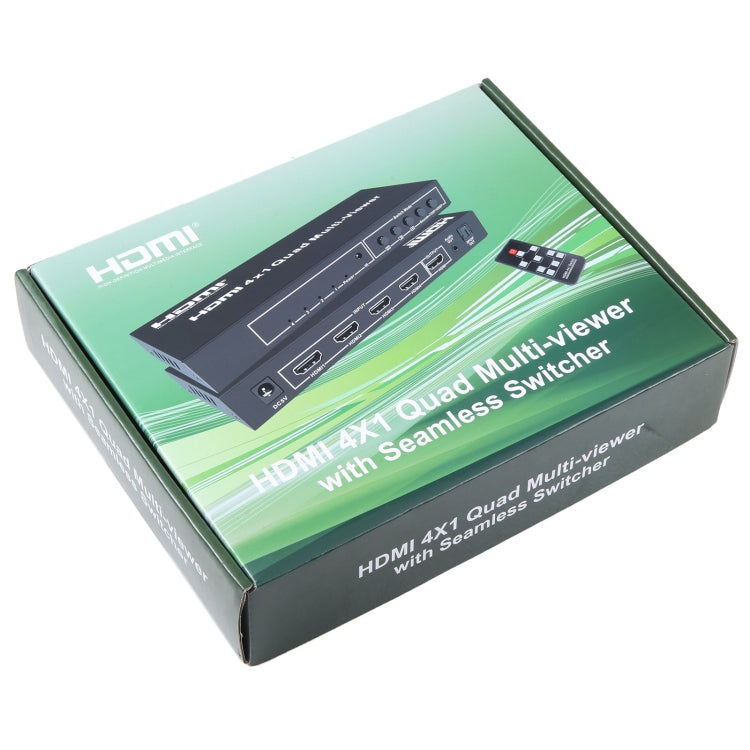 4 in 1 Out HDMI Quad Multi-viewer with Seamless Switcher, EU Plug - Switch by PMC Jewellery | Online Shopping South Africa | PMC Jewellery | Buy Now Pay Later Mobicred