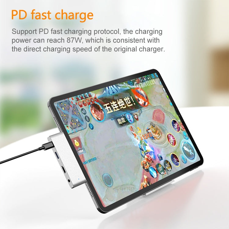 HW-TC29 4 In 1 Type-C / USB-C Multifunctional Extension HUB Adapter iPad Pro Hub (Grey) - free shipping - PMC Jewellery - Order now!