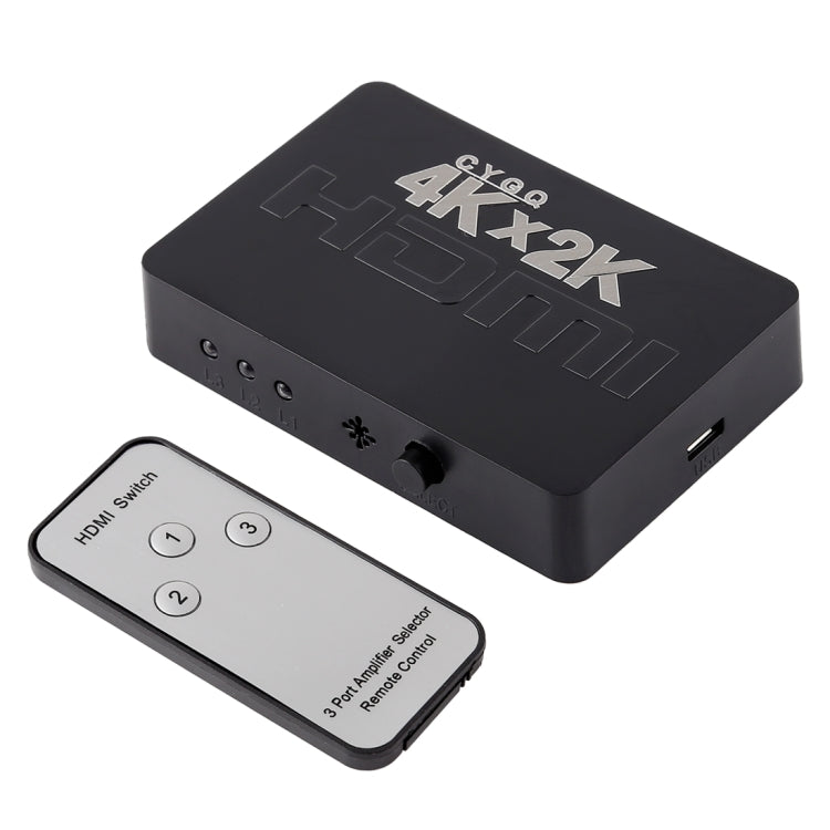 4K 3 Ports HDMI Switch with Remote Control - Switch by PMC Jewellery | Online Shopping South Africa | PMC Jewellery | Buy Now Pay Later Mobicred
