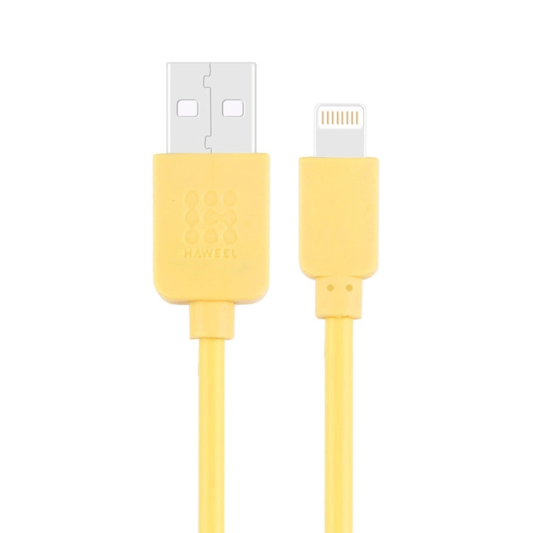 HAWEEL 1m High Speed 35 Cores 8 Pin to USB Sync Charging Cable for iPhone, iPad(Yellow) - Normal Style Cable by PMC Jewellery | Online Shopping South Africa | PMC Jewellery | Buy Now Pay Later Mobicred