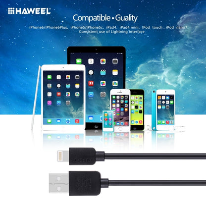 4 PCS HAWEEL 1m High Speed 8 pin to USB Sync and Charging Cable Kit for iPhone, iPad(Black) - Normal Style Cable by PMC Jewellery | Online Shopping South Africa | PMC Jewellery | Buy Now Pay Later Mobicred