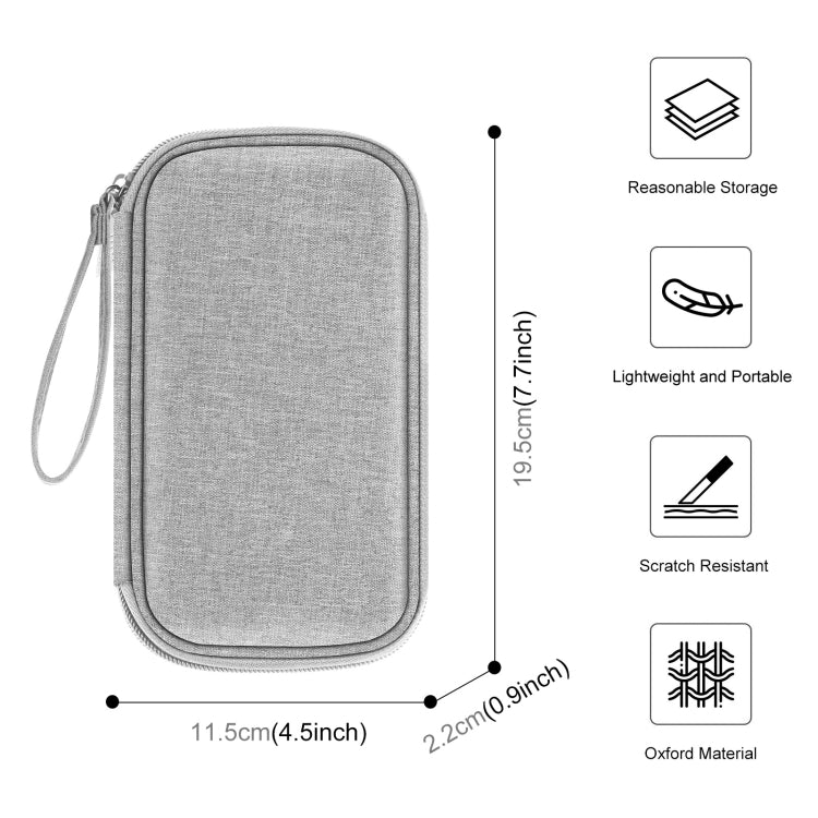 HAWEEL Electronic Organizer Storage Bag for Cellphones, Power Bank, Cables, Mouse, Earphones(Grey) - Digital Storage Bag by HAWEEL | Online Shopping South Africa | PMC Jewellery