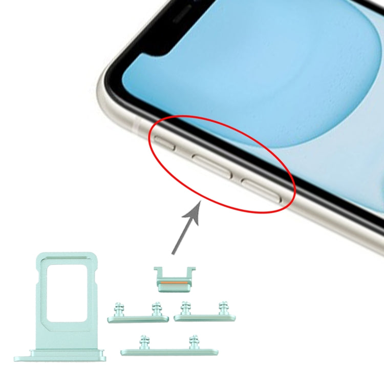 SIM Card Tray + Side Key for iPhone 11(Green) - free shipping - PMc TechLife - Order now!