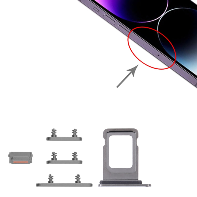 SIM Card Tray + SIM Card Tray + Side Keys for iPhone 14 Pro (Black) - Others by PMC TechLife | Online Shopping South Africa | PMC TechLife | Buy Now Pay Later Mobicred